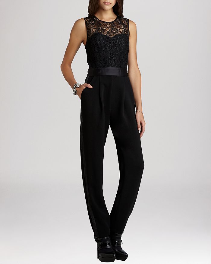 Bcbgeneration shop tuxedo jumpsuit