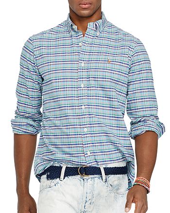 Polo Ralph Lauren Plaid Oxford Shirt – Slim Fit | Bloomingdale's