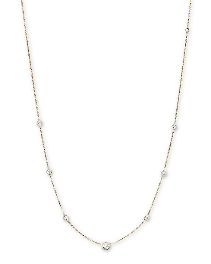 Bloomingdale's Diamond Station Necklace In 18k Yellow Gold, 1.0 Ct. T.w.