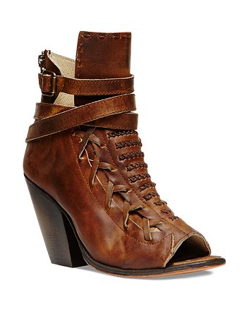 STEVE MADDEN FREEBIRD by Steven Open Toe Booties - Eagle ...