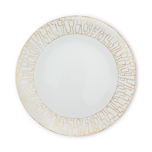 Shop Rosenthal Tac Gold Dinner Plate In White/gold