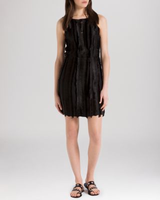 anthropologie black fringe dress Sweet Nothings Midi Knitted Dress
