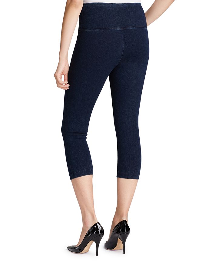 Lyssé Plus Size Stretch Denim Capri Pants In Indigo