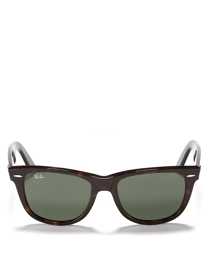 Ray Ban Standard Classic Wayfarer 50mm Polarized Sunglasses - Tortoise Polarized In Tortoise/green Polarized