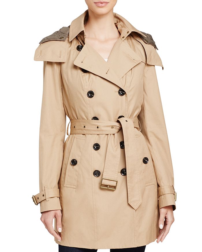 Glamour ukuelige Traditionel Burberry Reymoore Hooded Cotton Trench Coat | Bloomingdale's