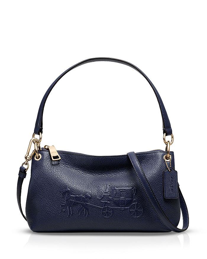 COACH Embossed Horse and Carriage Charley Crossbody in Pebbled Leather ...