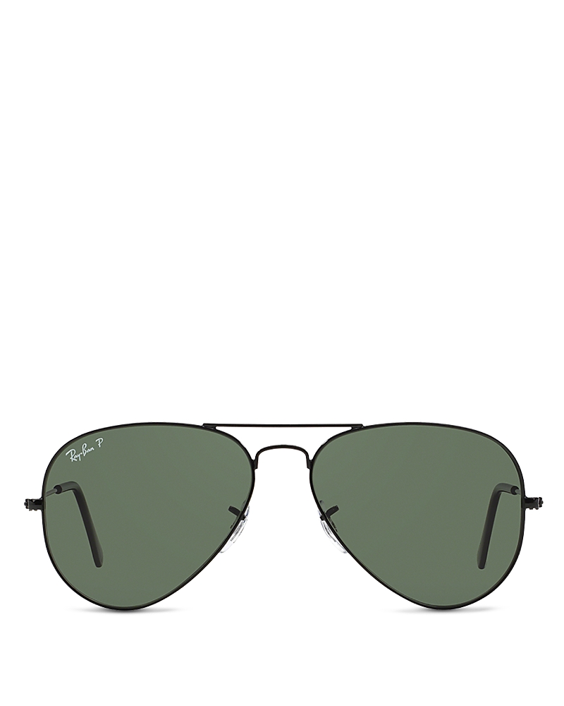 Ray-ban Polarized Brow Bar Aviator Sunglasses, 62mm