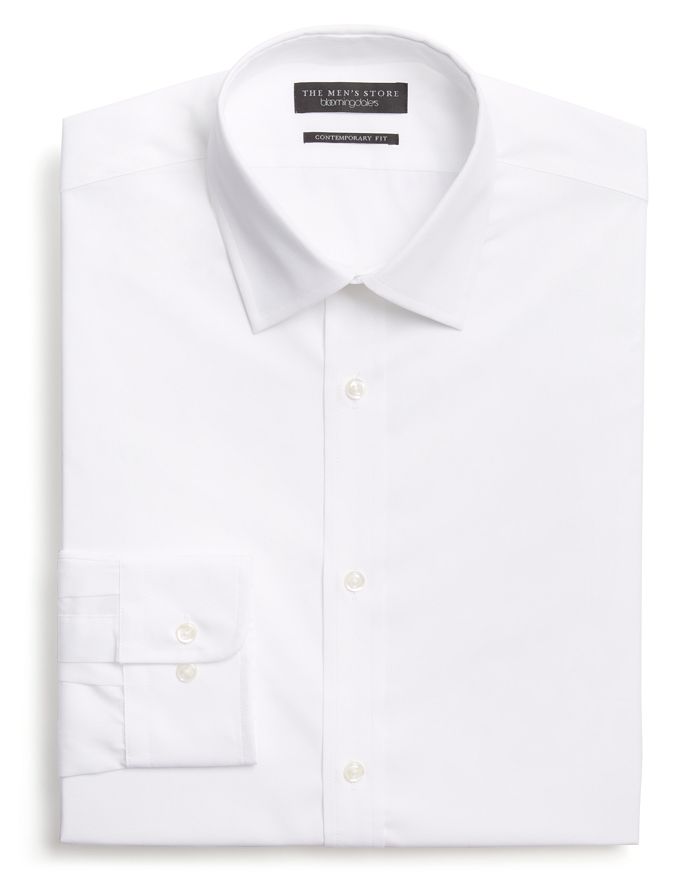 The Men's Store at Bloomingdale's Basic White Regular Fit Dress Shirt ...