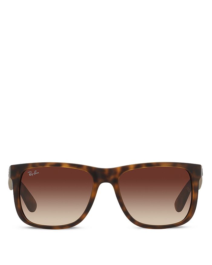 Ray Ban Ray-ban Unisex Justin Square Sunglasses, 55mm In Tortoise/brown Gradient