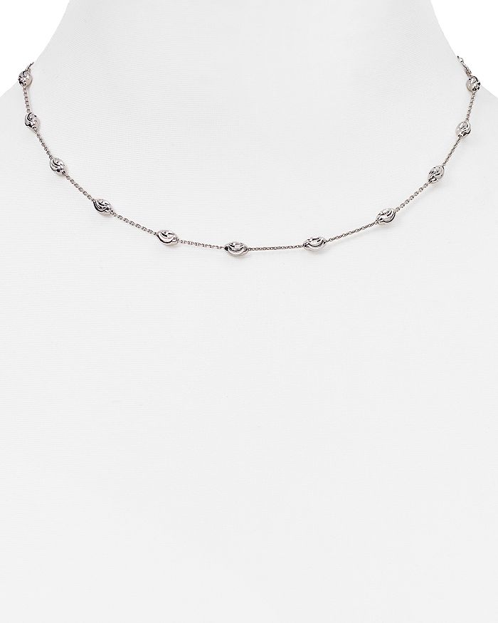 Officina Bernardi Beaded Necklace, 16 In Silver