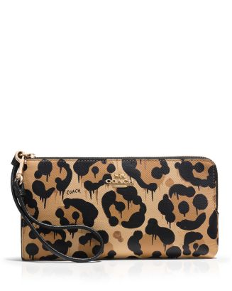 COACH Zip Wallet in Wild Beast Print Leather | Bloomingdale's Handbags