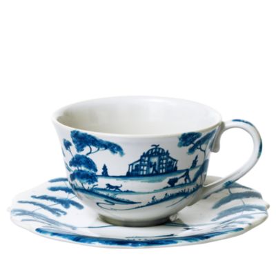 Country Estate Blue Tea/Coffee Cup Garden Follies