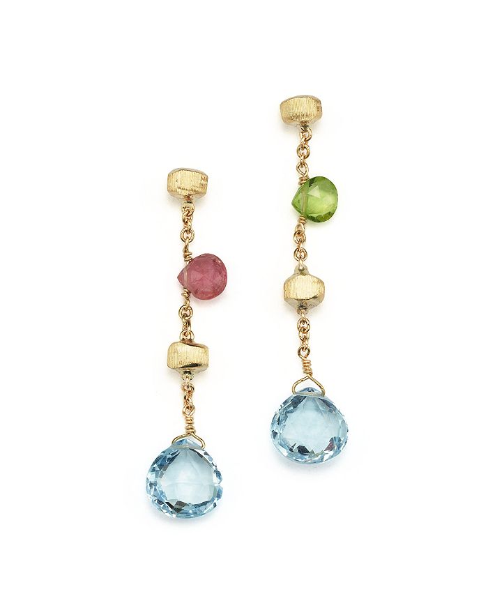 MARCO BICEGO 18K YELLOW GOLD PARADISE DROP EARRINGS,OB1430-MIX01-Y