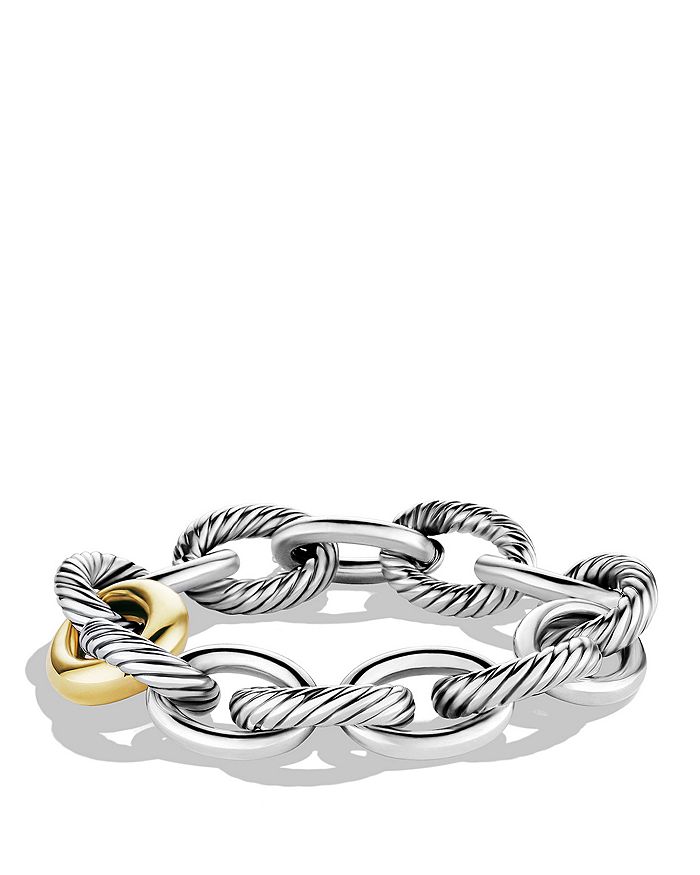 DAVID YURMAN OVAL CHAIN EXTRA-LARGE LINK BRACELET WITH GOLD,BC0287 S88