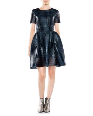 Maje - Roybridge Striped Mesh Dress