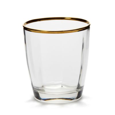 VIETRI - Optical Gold Double Old Fashioned Glass