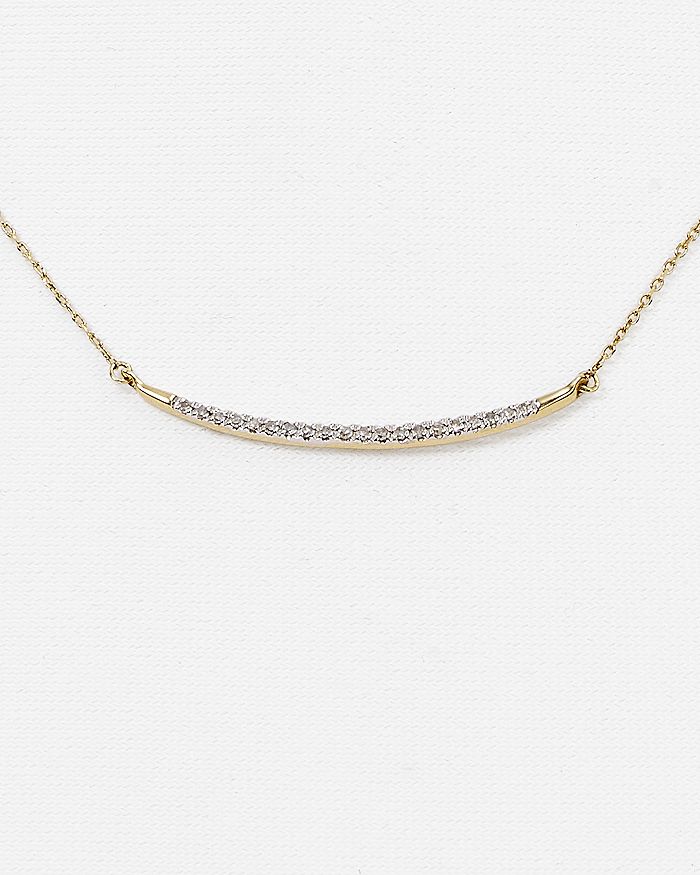 Shop Adina Reyter Diamond Pave Curve Pendant Necklace, 17 In Gold