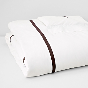 Matouk Lowell Duvet Cover In Chocolate