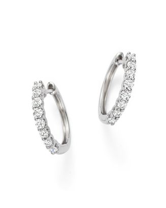 Bloomingdale's Diamond Hoop Earrings in 14K White Gold, 0.60 ct. t.w ...