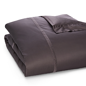 Shop Matouk Nocturne Sateen Duvet Cover, Full/queen In Charcoal