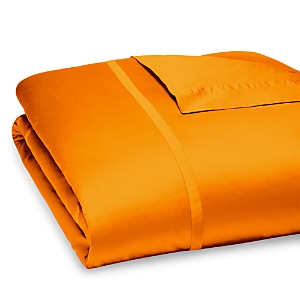 Matouk Nocturne Sateen Duvet Cover, Full/queen In Tangerine