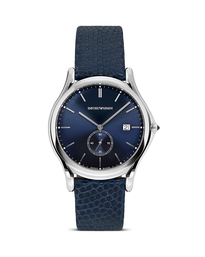 Armani Swiss Made Blue Lizard Strap Watch 40mm Bloomingdale s
