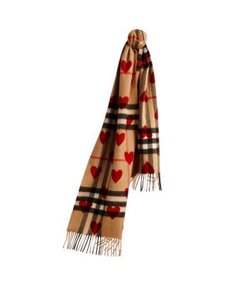 burberry heart check scarf