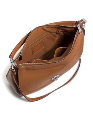 COACH Turnlock Hobo in Pebble Leather | Bloomingdale's Handbags