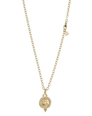 18K Gold 10mm Angel Pendant with Diamond Pav&eacute; 