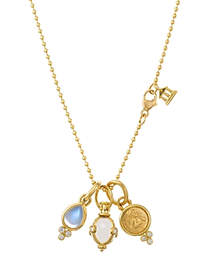 Temple St. Clair 18K Yellow Gold Three-Charm Gift Set with Chain, 16