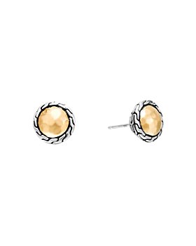 JOHN HARDY - Classic Chain Gold & Silver Round Stud Earrings