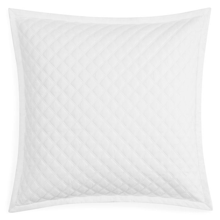 Hudson Park Collection Double Diamond Quilted Euro Sham - 100% Exclusive In White