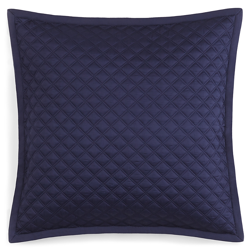Hudson Park Collection Hudson Park Double Diamond Quilted Euro Sham - Exclusive In Marine Navy