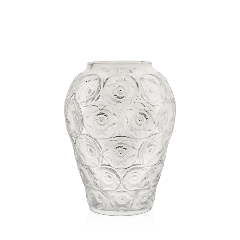 Lalique Anemones Vase In Clear