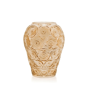 Lalique Anemones Vase In Gold Luster