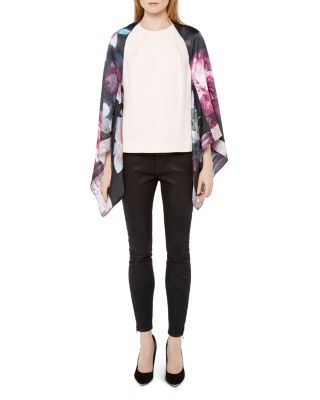 Ted Baker - Eisa Ethereal Posie Silk Cape Scarf