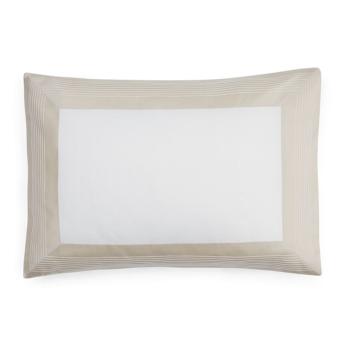 Frette Hotel Porto Pillowcase, Standard In White/sandstone