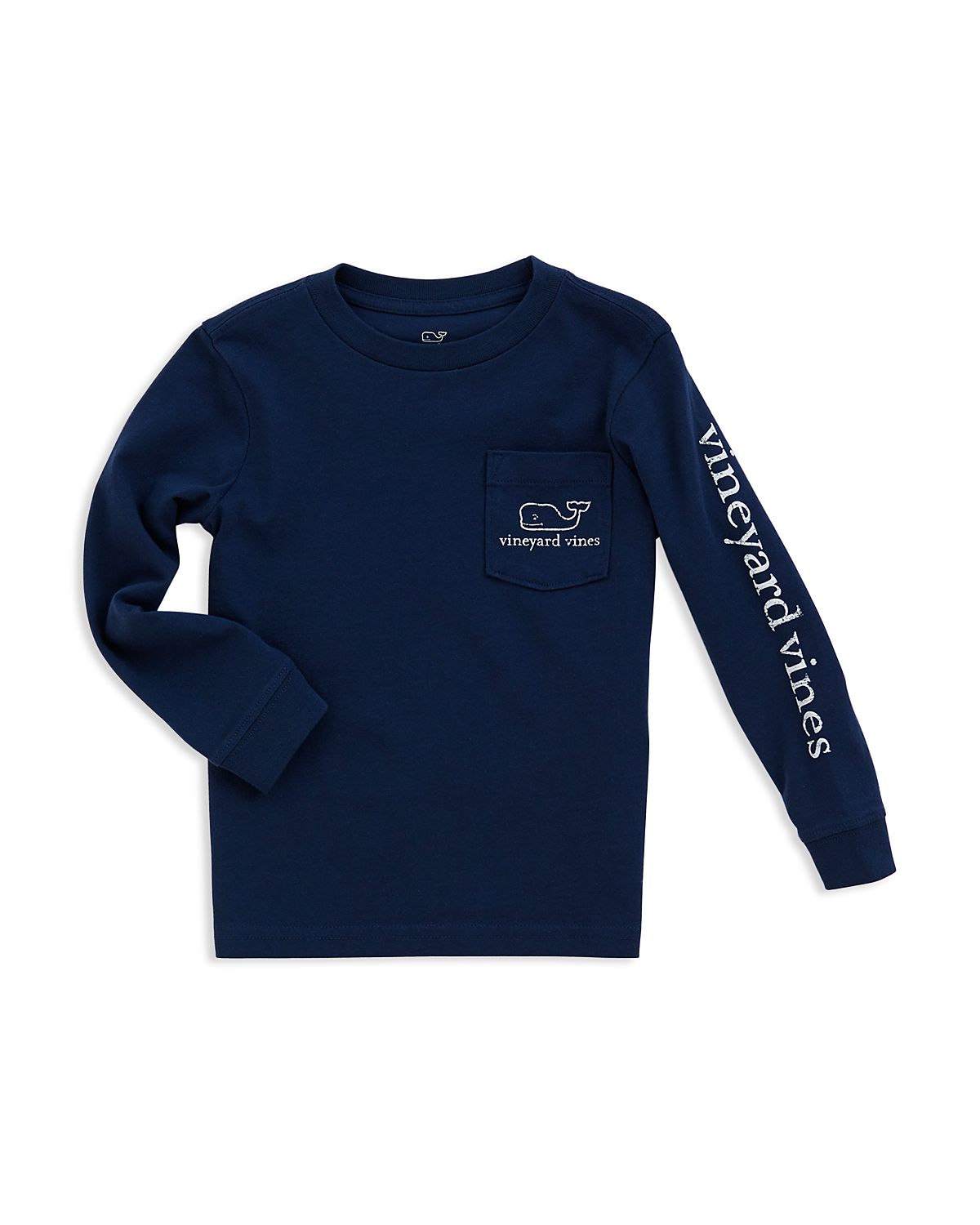 Vineyard Vines Boys' Long-Sleeve Vintage Whale Pocket Tee - Little Kid, Big Kid