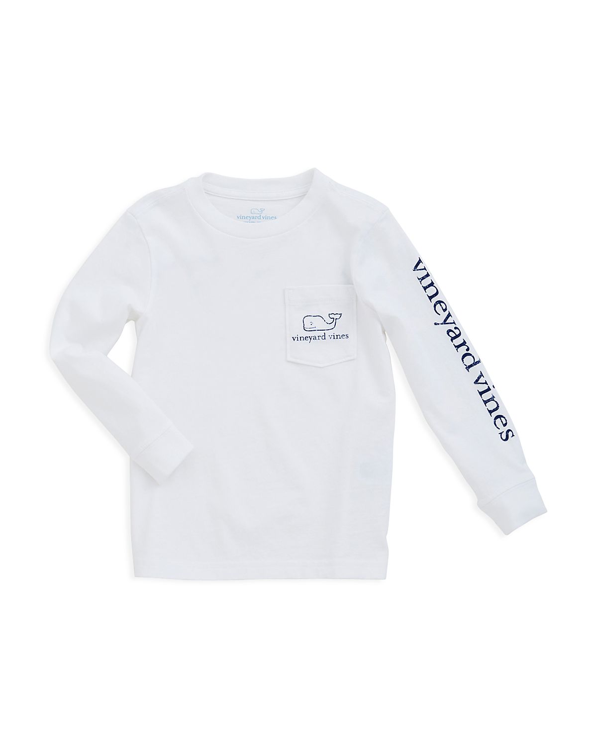 Vineyard Vines Boys' Long-Sleeve Vintage Whale Pocket Tee - Little Kid, Big Kid