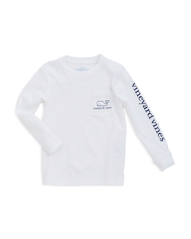 Vineyard Vines Boys' Long-Sleeve Vintage Whale Pocket Tee - Little Kid, Big Kid