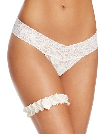 Hanky Panky - Pearl & Bow Ruched Garter