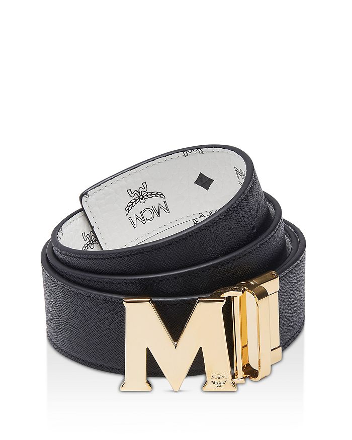 Shop Mcm Men's Claus Reversible Belt In White
