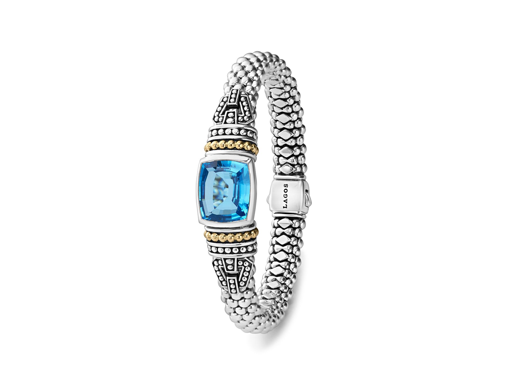 18K Gold and Sterling Silver Rittenhouse Bracelet with — Image 5