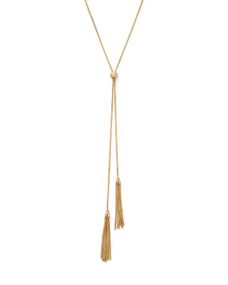 Bloomingdale's LARIAT TASSEL NECKLACE IN 14K YELLOW GOLD, 23.5 - 100% EXCLUSIVE