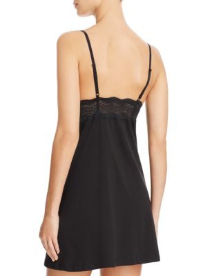 black chemise dress