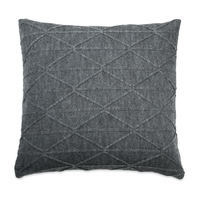 Dkny City Pleat Knit Decorative Pillow, 18 X 18 In Grey