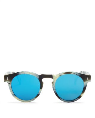 Illesteva Leonard Mirrored Sunglasses Illesteva Leonard Mirrored Round Sunglasses, 48mm  main image 4