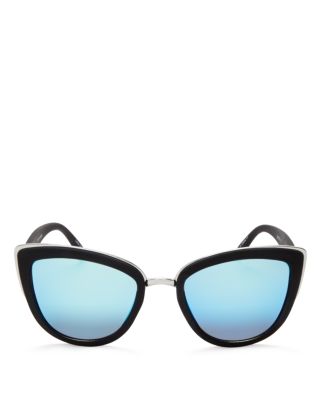 quay mirrored cat eye sunglasses