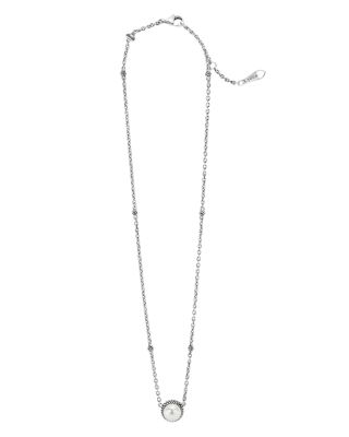 LAGOS Luna Sterling Silver &amp; Cultured Freshwater Pearl Pendant Necklace, 16&amp;quot;