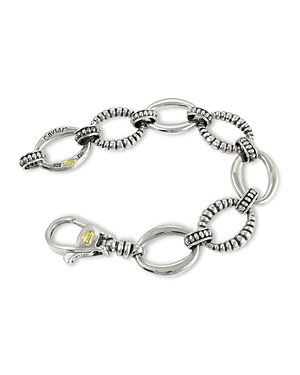 Lagos Smooth and Fluted Oval Link Bracelet Lagos Smooth and Fluted Oval Link Bracelet